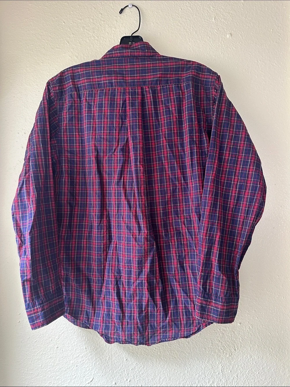 Polo by Ralph Lauren Navy and Red Plaid Button-Down Shirt EUC